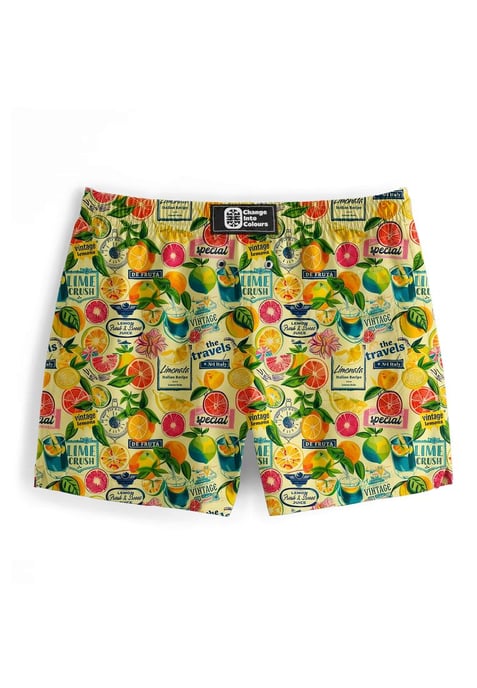 "Citrus Fruits" Swim Shorts - Image 3