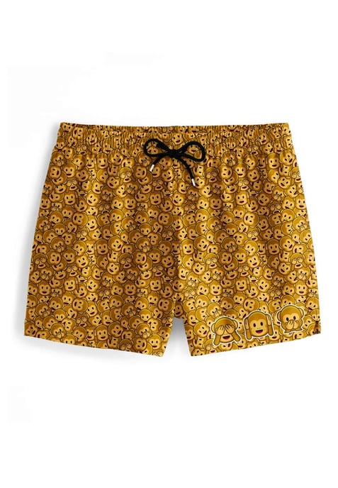"Three Wise Monkeys" Swim Shorts - Image 1