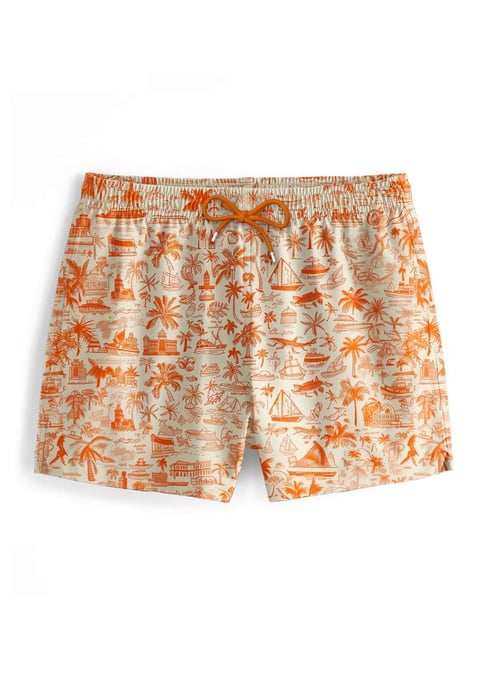 "Palm Tree Orange" Zwemshorts - Image 1