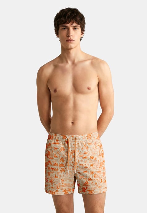 "Palm Tree Orange" Zwemshorts - Image 2