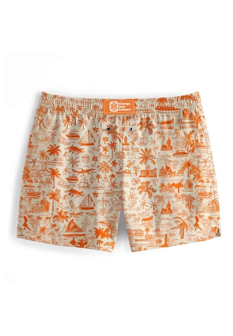 "Palm Tree Orange" Zwemshorts - Image 3