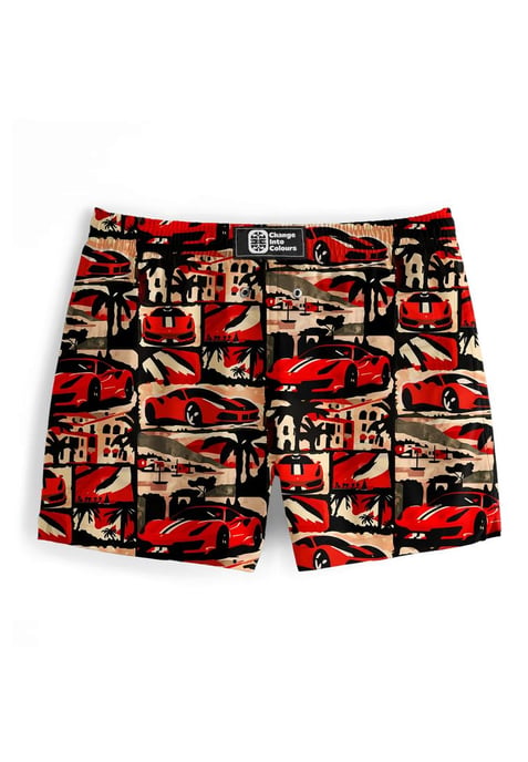 "Rosso Corsa" Swim Shorts - Image 3