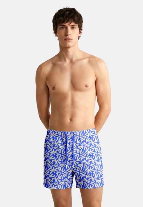 "Blue Geometric" Swim Shorts - Image 2
