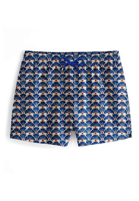"Geometric Sunset" Swim Shorts - Image 1