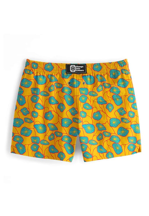 "Flora Yellow" Swim Shorts - Image 3