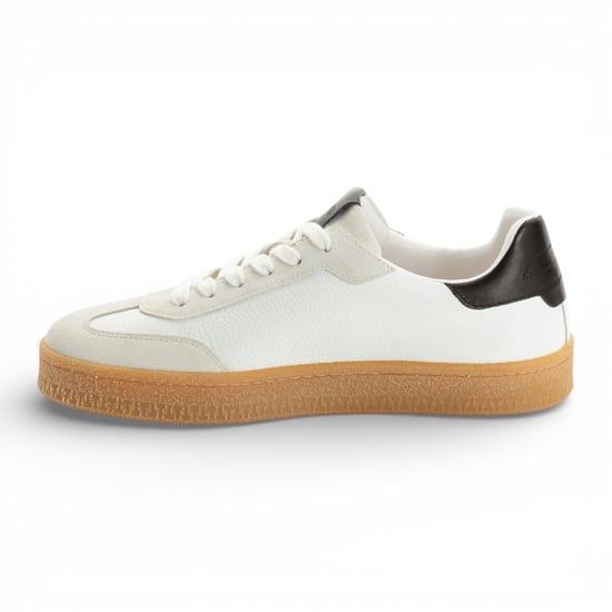 Tamaris herensneakers van wit leer met zwarte strepen - Image 3