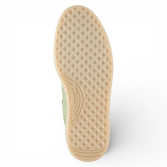Tamaris dames sneakers van groen leer met neonstrepen - Image 4