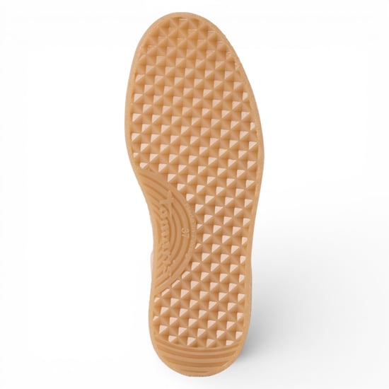 Tamaris dames sneakers van roze leer met witte strepen - Image 4