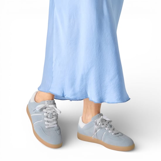 Tamaris dames sneakers van blauw-wit leer - Image 6
