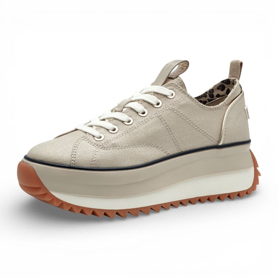 Tamaris dames platform sneakers beige veterschoenen - Image 3