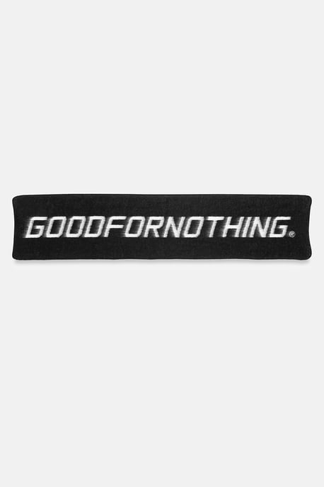 Black Branded Knitted Scarf - Image 3
