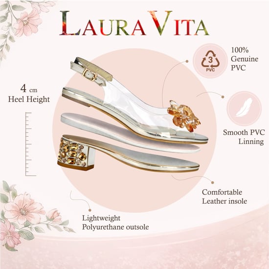Laura Vita Mily-22 instapsandalen met gouden Cinderella-hak voor dames - Image 2