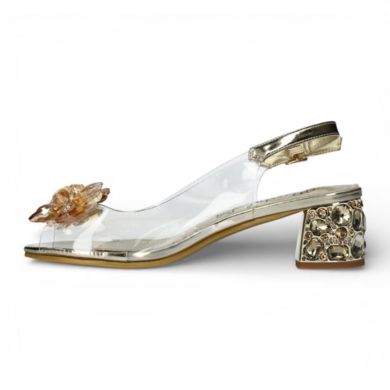 Laura Vita Mily-22 instapsandalen met gouden Cinderella-hak voor dames - Image 5