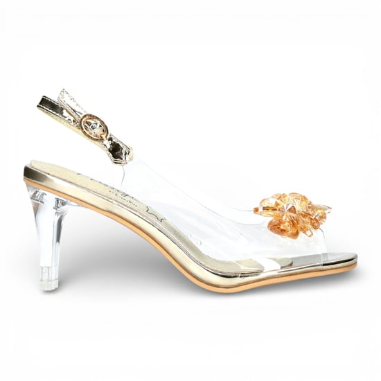 Laura Vita Mira 01 instapsandalen met gouden Cinderella-hak voor dames - Image 1
