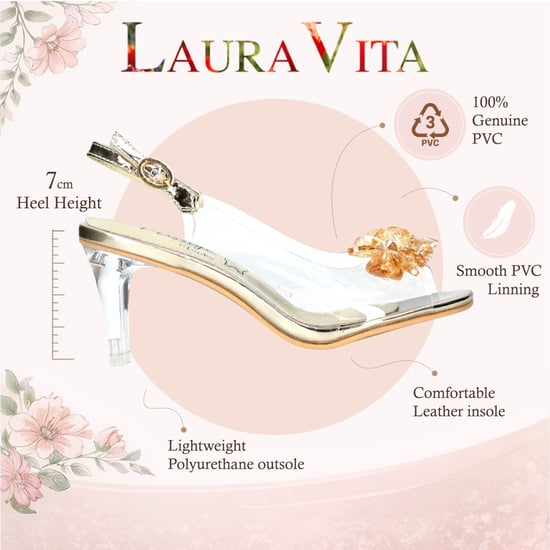 Laura Vita Mira 01 instapsandalen met gouden Cinderella-hak voor dames - Image 2