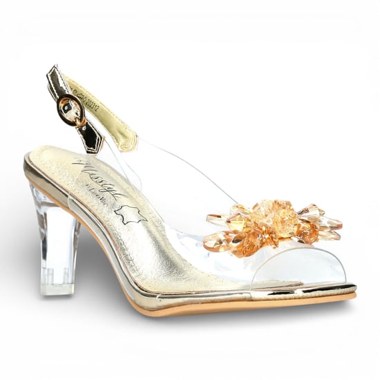 Laura Vita Mira 01 instapsandalen met gouden Cinderella-hak voor dames - Image 4