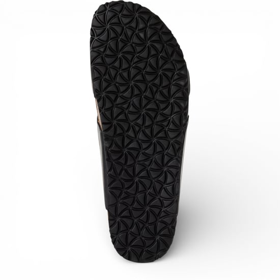 Tamaris Herr Svarta Läder Slip-On Footbed Toffelsandaler - Image 5
