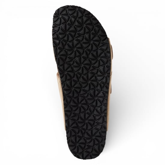 Tamaris Herr Sand Beige Läder Slip-On Footbed Slippersandaler - Image 5