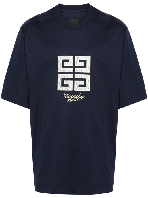 4G 1952 Embroidered Logo T-Shirt in Navy - Image 3