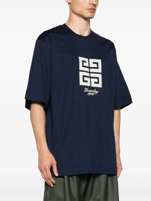4G 1952 Embroidered Logo T-Shirt in Navy - Image 5