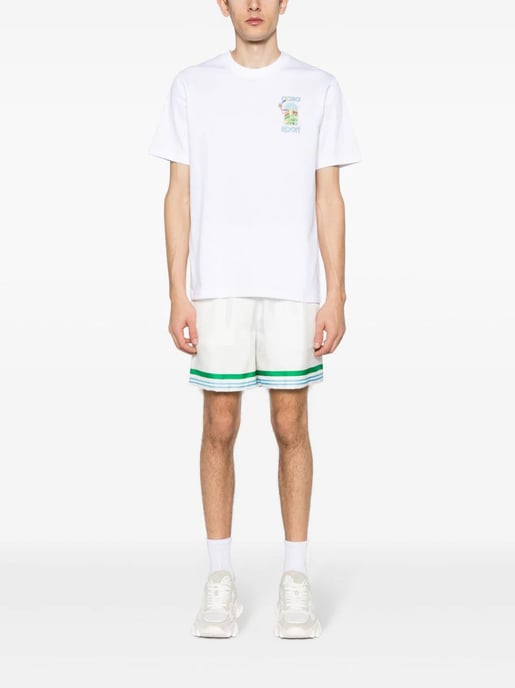 Le Jeu Colore Printed T-Shirt in White - Image 1