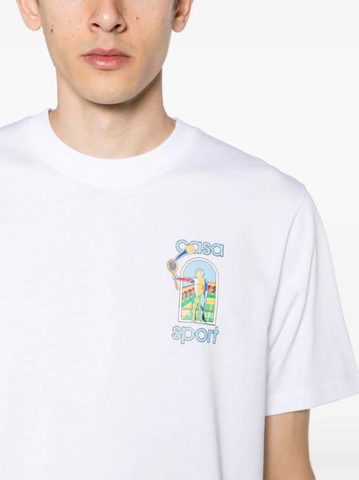 Le Jeu Colore Printed T-Shirt in White - Image 2