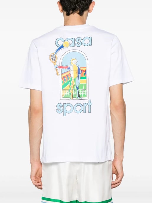 Le Jeu Colore Printed T-Shirt in White - Image 4