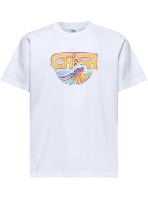 Casa Surf Printed T-Shirt in White - Image 1
