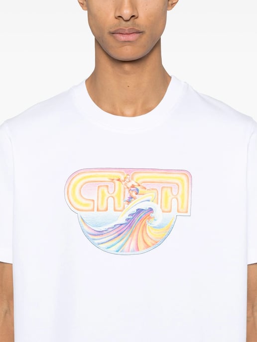 Casa Surf Printed T-Shirt in White - Image 3