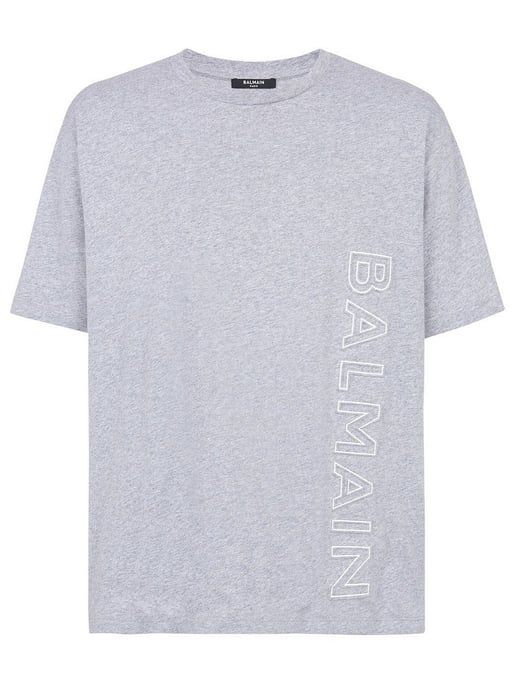 Embossed Logo T-Shirt in Grey - Image 2