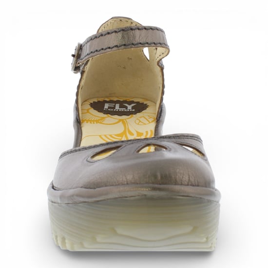 Fly London Yuna damessandalen met sleehak, bronsbruin leer - Image 3