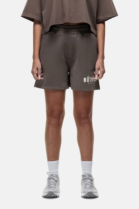 Taupe Relaxed Fit Jersey Shorts - Image 1