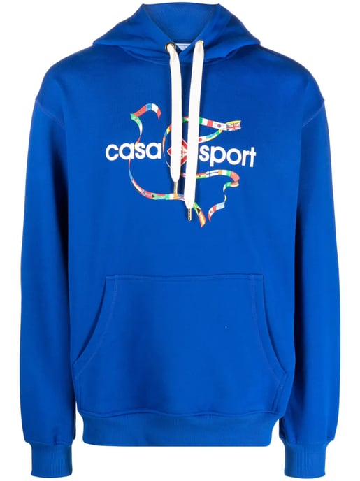 Sportlogo Hoodie in Blauw - Image 1