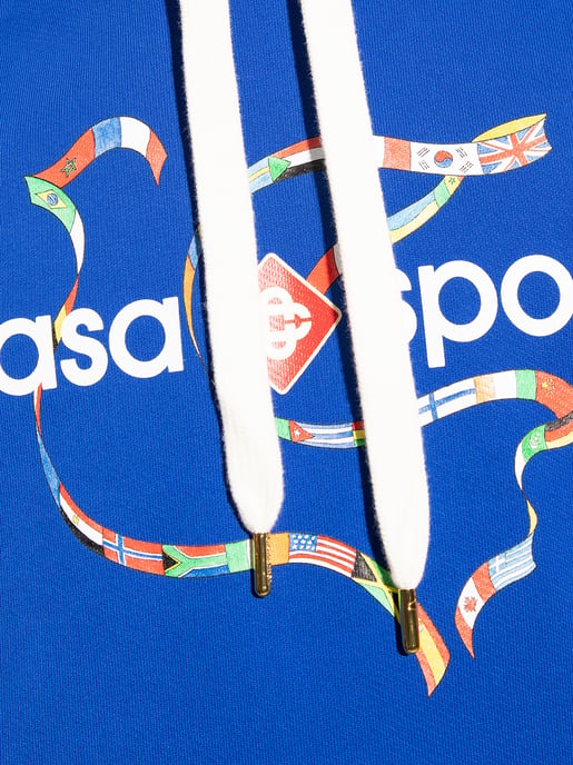 Sportlogo Hoodie in Blauw - Image 2