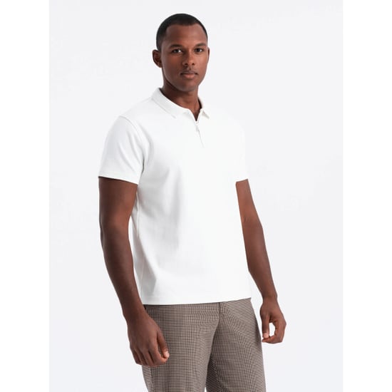 Ombre Poloshirt heren korte mouw met rits - 0132w - Image 1