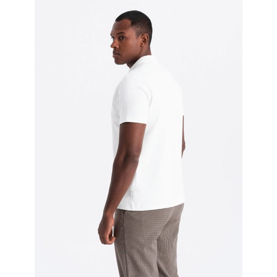Ombre Poloshirt heren korte mouw met rits - 0132w - Image 2