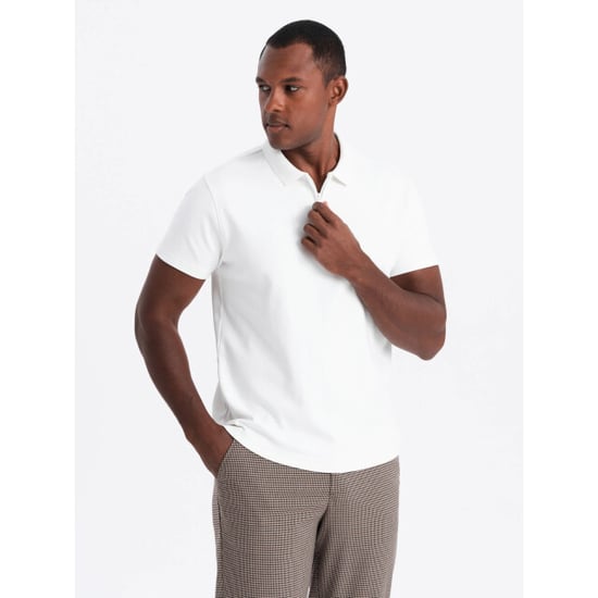 Ombre Poloshirt heren korte mouw met rits - 0132w - Image 3