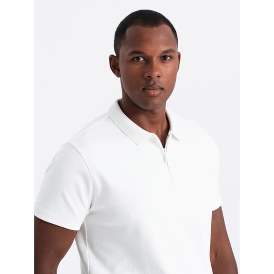 Ombre Poloshirt heren korte mouw met rits - 0132w - Image 6