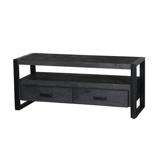 Livingfurn tv meubel norris 120x50x45 cm mangohout / gecoat staal - Image 4