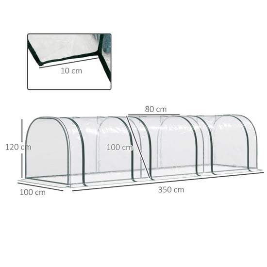 4goodz Kweekkas met raam 350x100x80 cm foliekas - Image 3