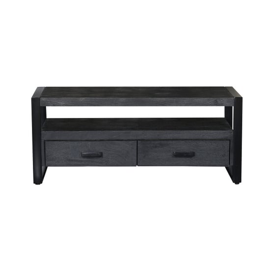 Livingfurn tv meubel norris 120x50x45 cm mangohout / gecoat staal - Image 6