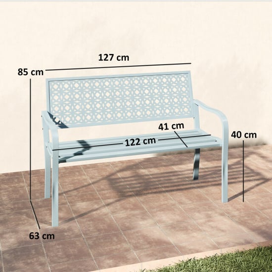 4goodz Tuinbank metaal 2-zits rugleuning en leuning tot 250 kg - - Image 5