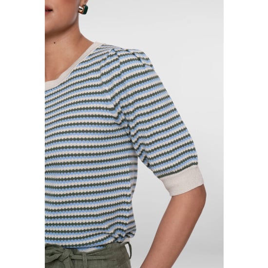Geisha 64066-14 711 pull stripe lrx kit lurex/olive/blue - Image 2