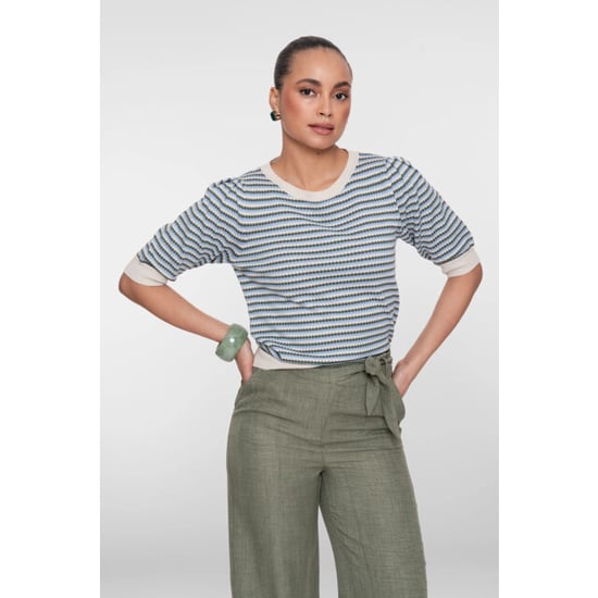 Geisha 64066-14 711 pull stripe lrx kit lurex/olive/blue - Image 3