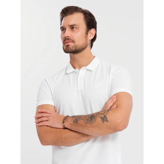 Ombre Italian style heren poloshirts zwart wit 3 stuks - Image 4