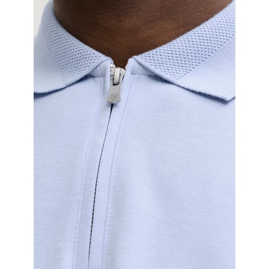 Jack & Jones jprblaethan ss zip polo sn 12292992 chambray - Image 3