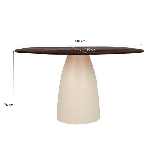 Brix eetkamertafel marron 140 cm - - Image 6