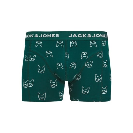 Jack & Jones Jongens boxershorts trunks jacdenim hond print 3-pack groen/donkerblauw - Image 3