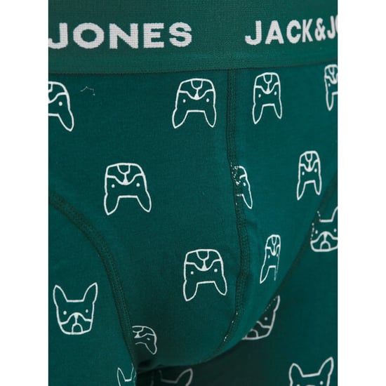 Jack & Jones Jongens boxershorts trunks jacdenim hond print 3-pack groen/donkerblauw - Image 6