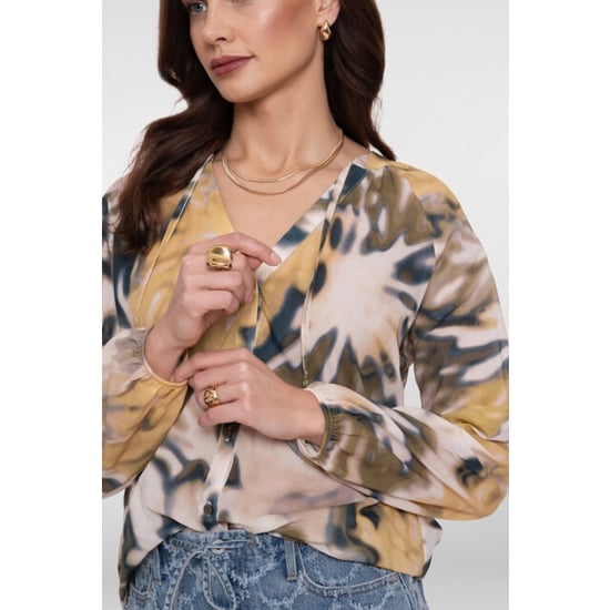 Geisha blouse 63226-20 560 olive/chambr - Image 2